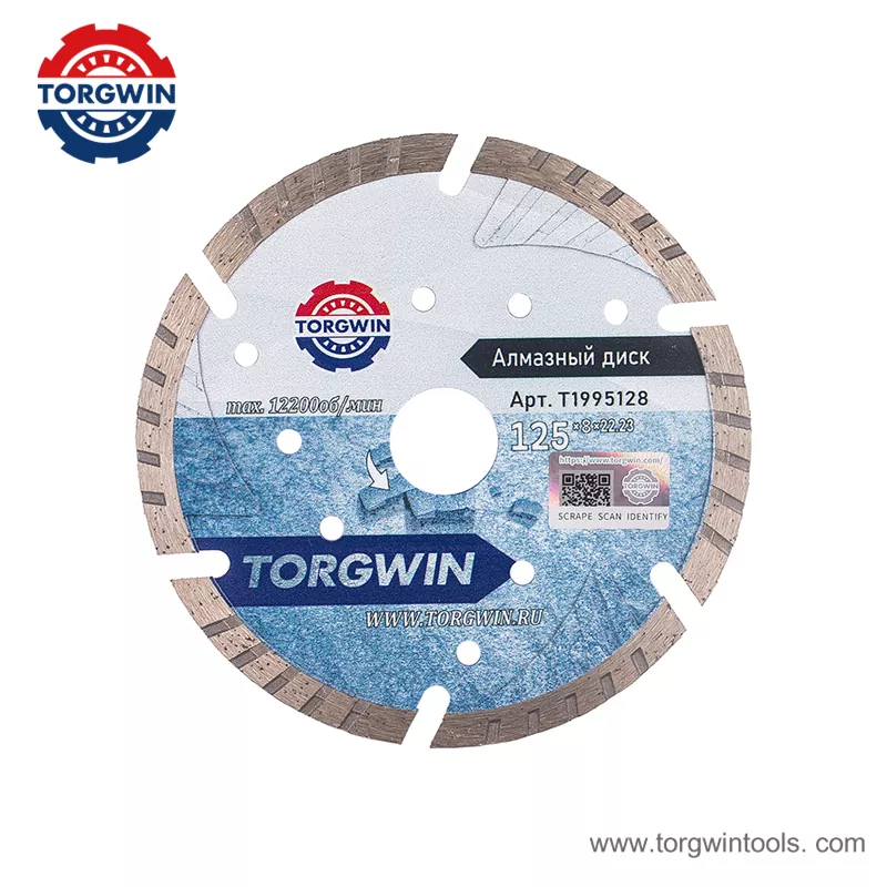 Segmented Turbo Diamond Saw Blade kanggo Granit karo Untu Protèktif