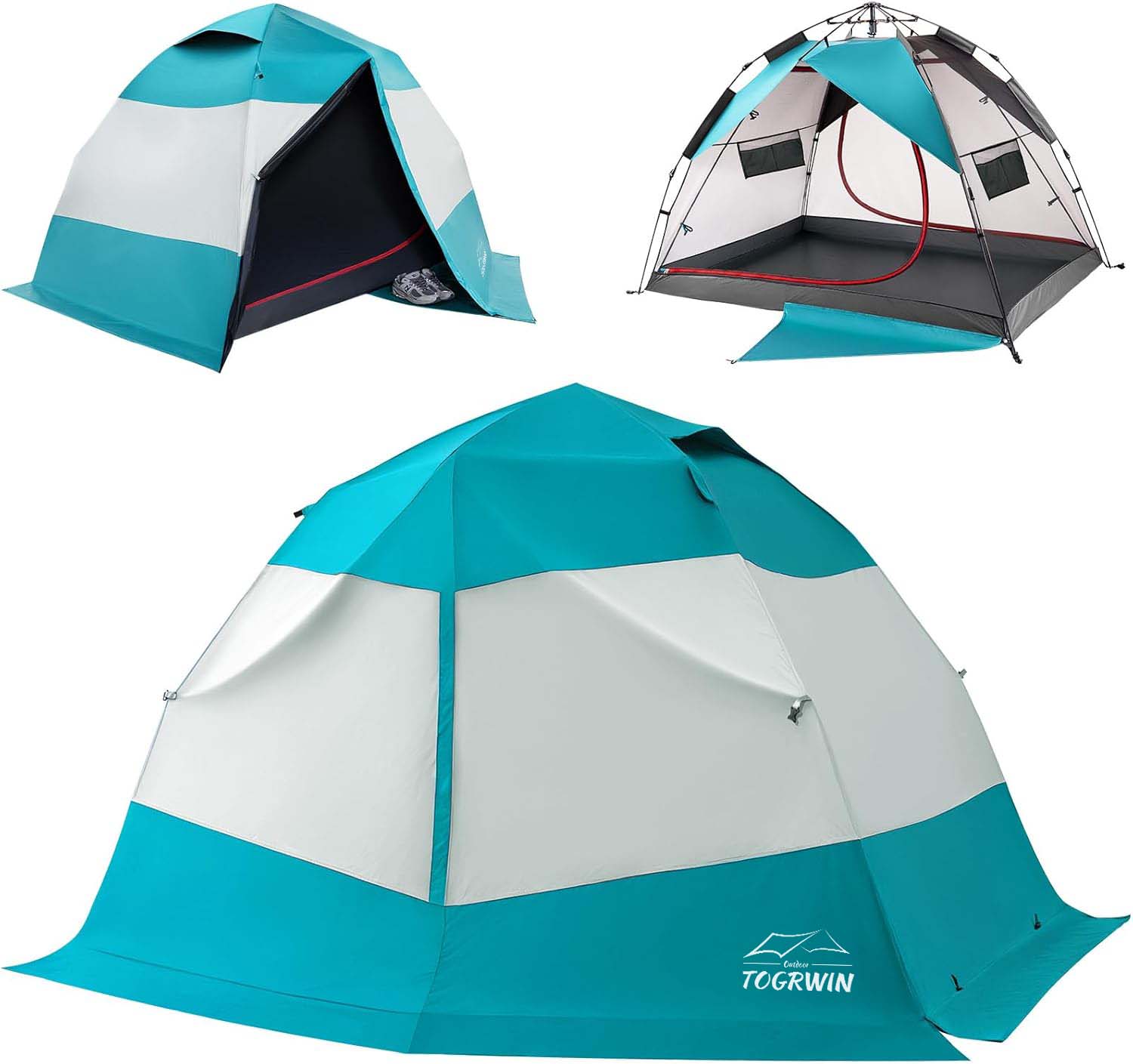 Tarking Camping Tenti 2 Wong, Waterproof & Blackout Double Lapis Pop munggah Kémah njaba