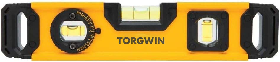 Kuning Aluminium Magnetic Torpedo Level karo V-Groove Base